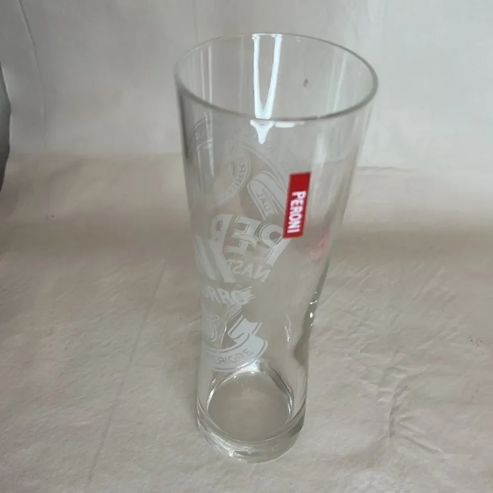 Peroni Beer Drinking Glass 12 Ounces 2 1/2 Inches Diameter 7 3/4 Inches …